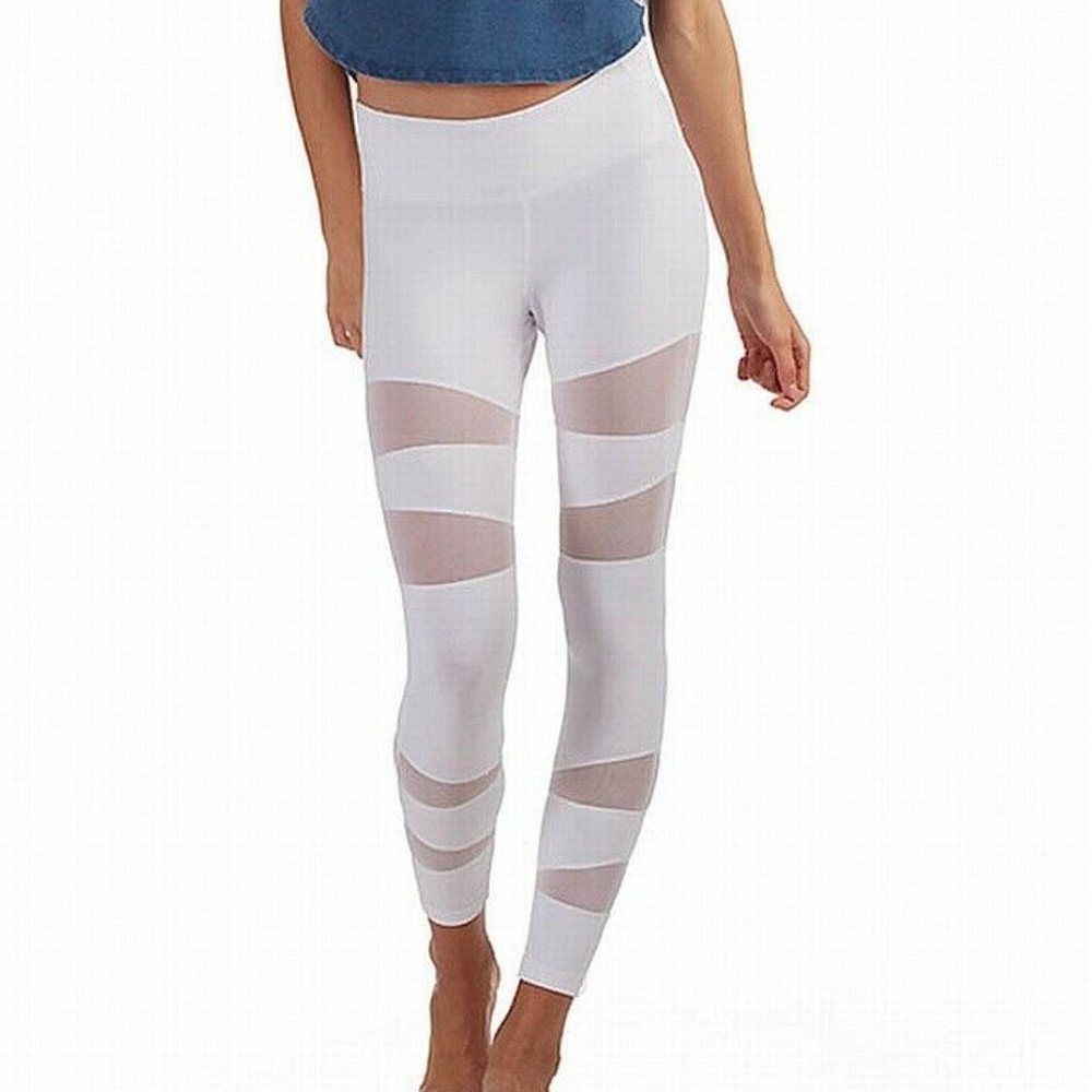 PRJON NEW Bright White Mesh Panel Women's Size Med